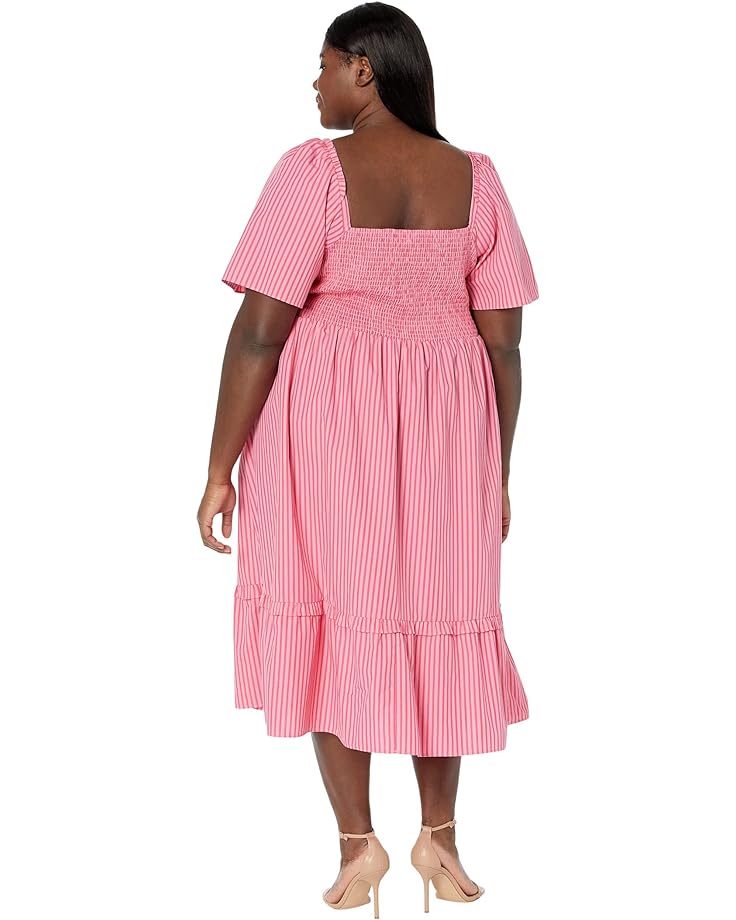 цена Платье Draper James Plus Size Deana Smocked Dress, розовый