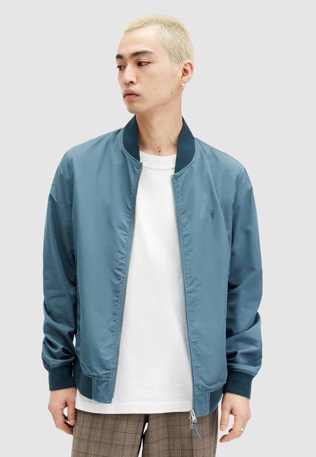 Куртка-бомбер BASSETT AllSaints, синий