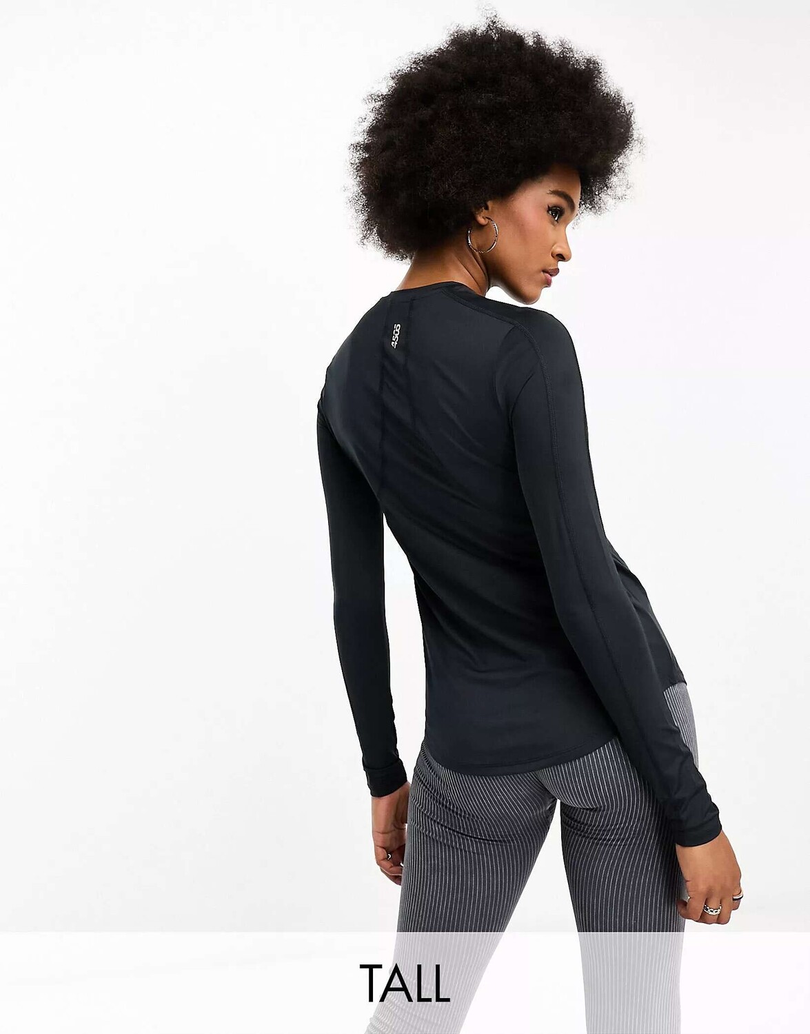 

Темно-синий спортивный спортивный топ с длинными рукавами ASOS Tall