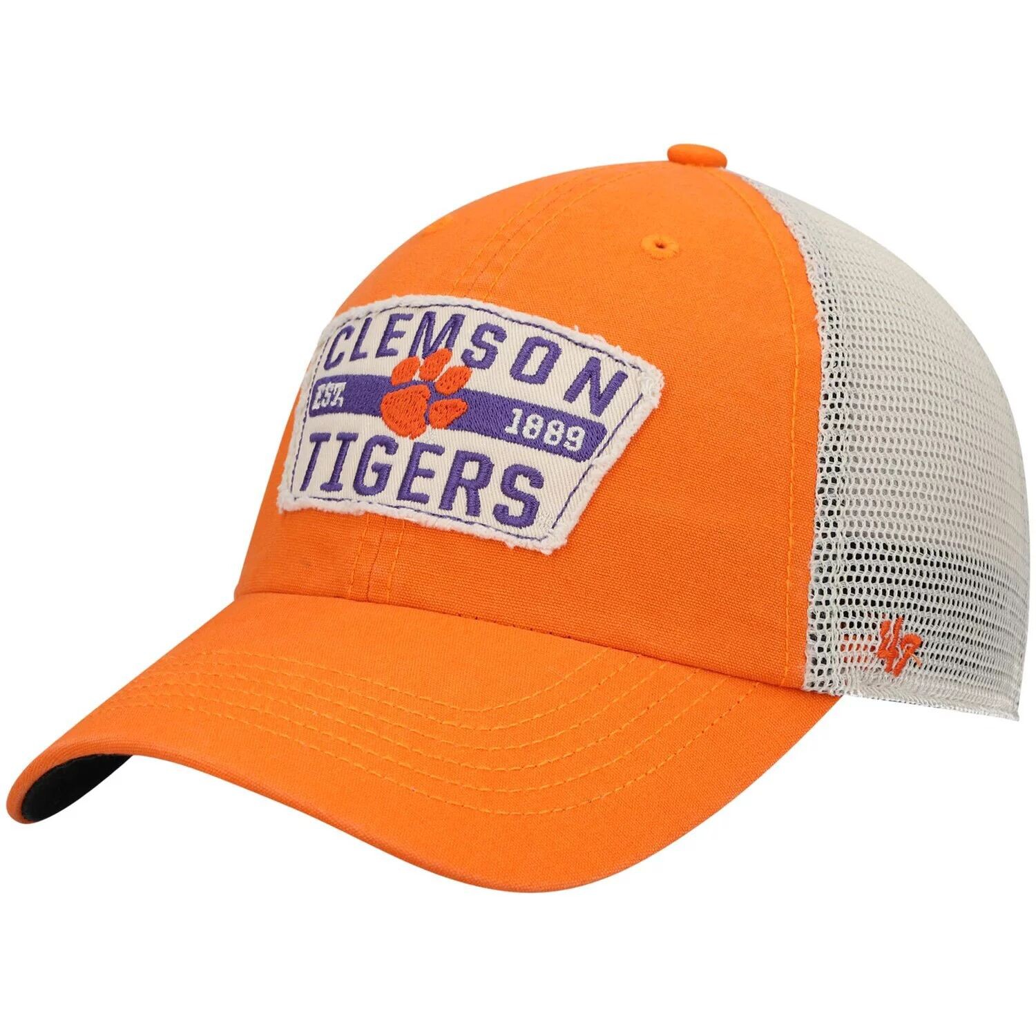 

Мужская оранжевая кепка '47 Clemson Tigers Crawford Clean Up Trucker Snapback