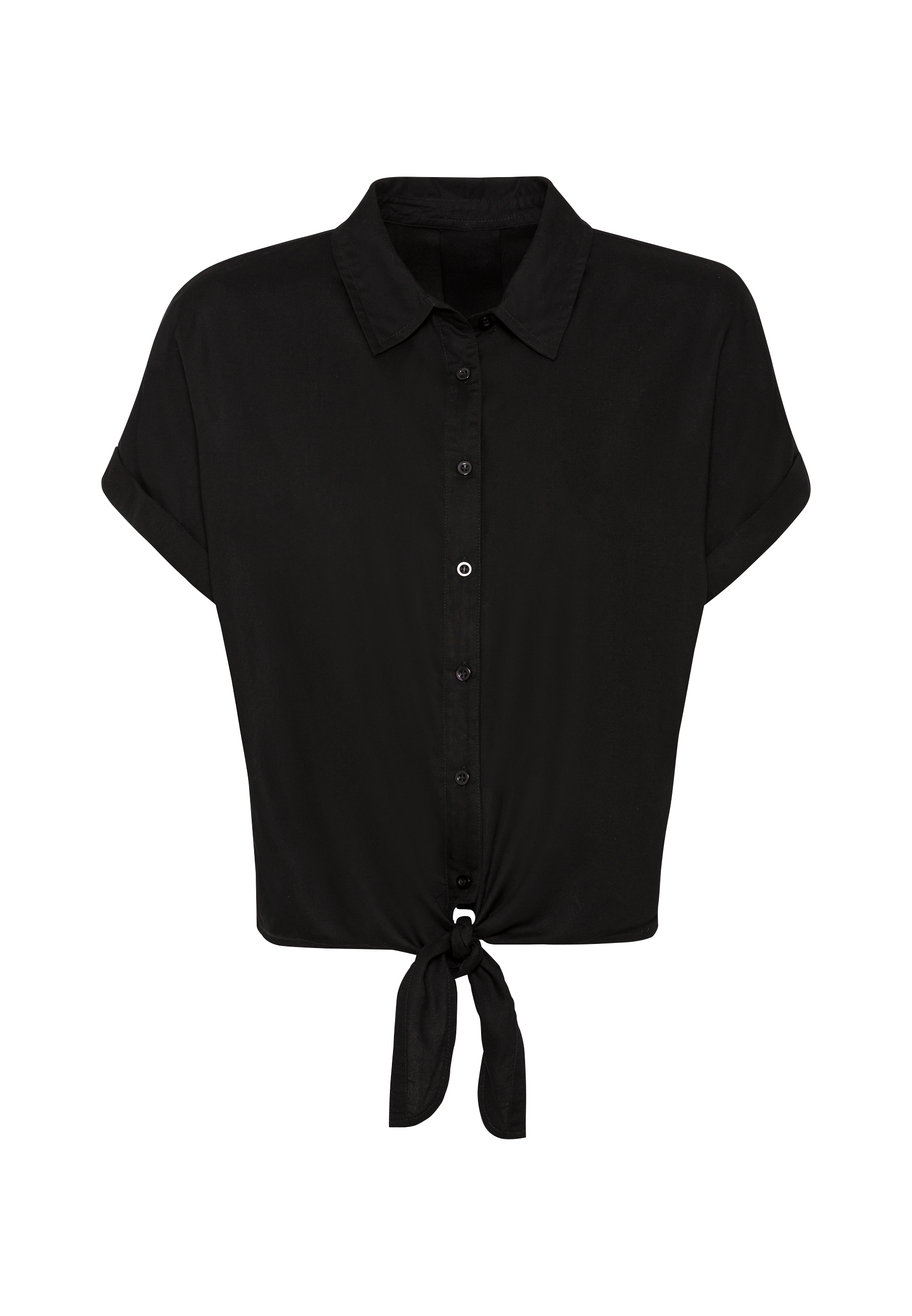 Блуза LSCN BY LASCANA Kurzarm, черный
