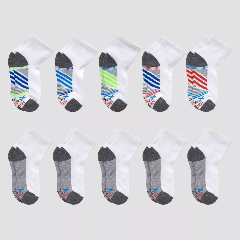 

Носки Hanes Boys' Premium, 10 пар, спортивные, до щиколотки Hanes Premium, цвет White