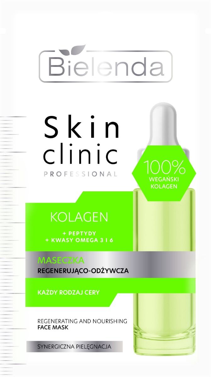 Bielenda Skin Clinic Professional Kolagen медицинская маска, 8 g регенерирующая сыворотка для лица bielenda skin clinic kolagen 30 мл