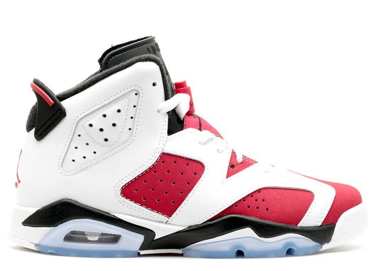

Кроссовки AIR JORDAN 6 RETRO BG 'CARMINE', белый