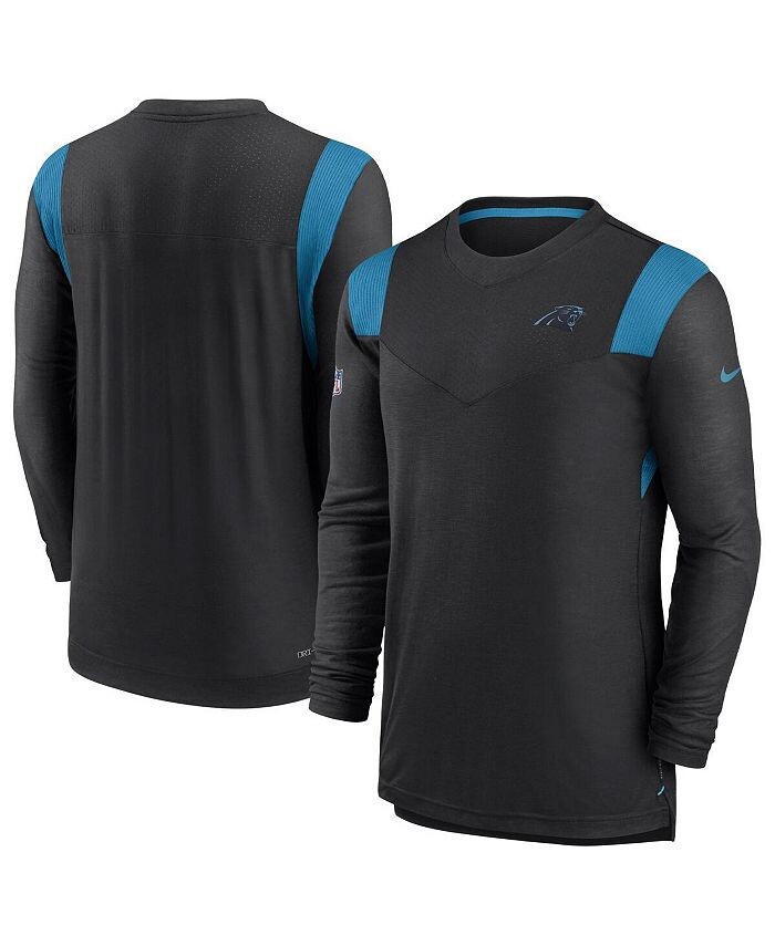 

Мужская черная футболка с длинным рукавом и логотипом Carolina Panthers Sideline Performance Player Nike, черный
