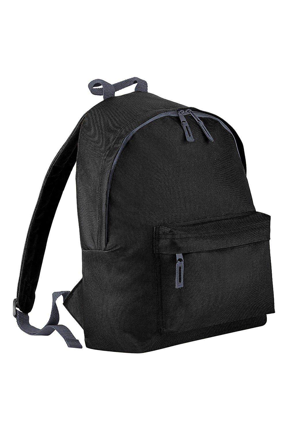 Модный рюкзак / рюкзак (14 литров) (2 шт. в упаковке) Bagbase, черный