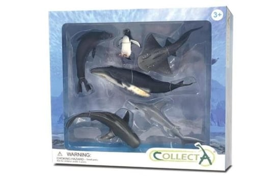 игровые фигурки collecta камерунский гребенчатый хамелеон Ollecta, Коллекционная фигурка, 6 морских животных в подарочной коробке Collecta