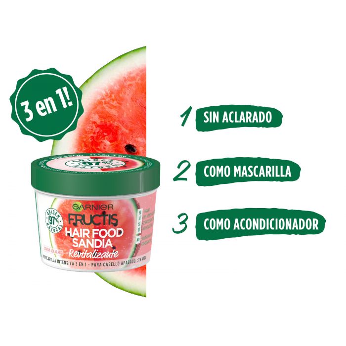 цена Маска для волос Fructis Hair Food Mascarilla Sandía Garnier, 390 ml