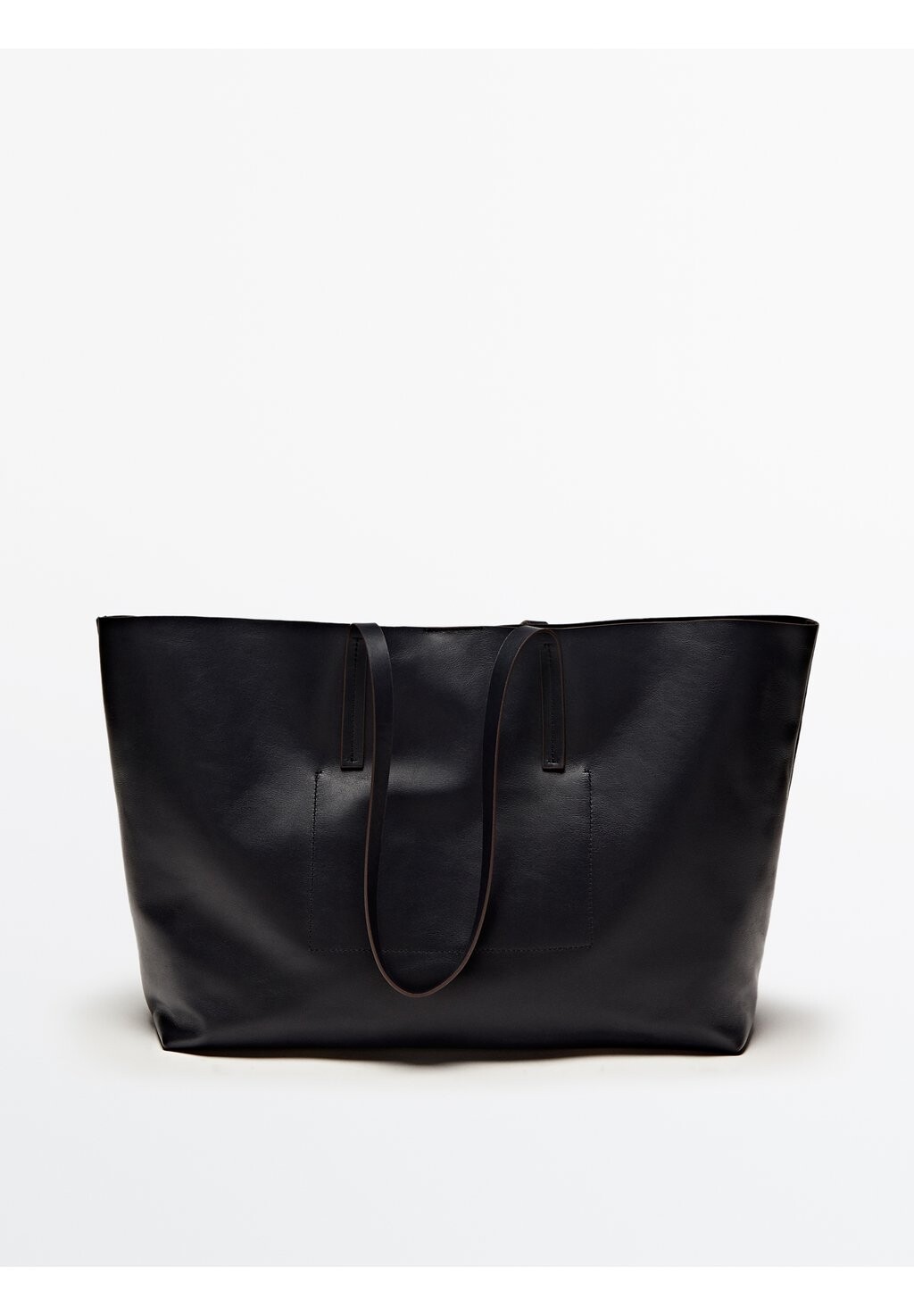 

Сумка-тоут Massimo Dutti, синий/черный деним