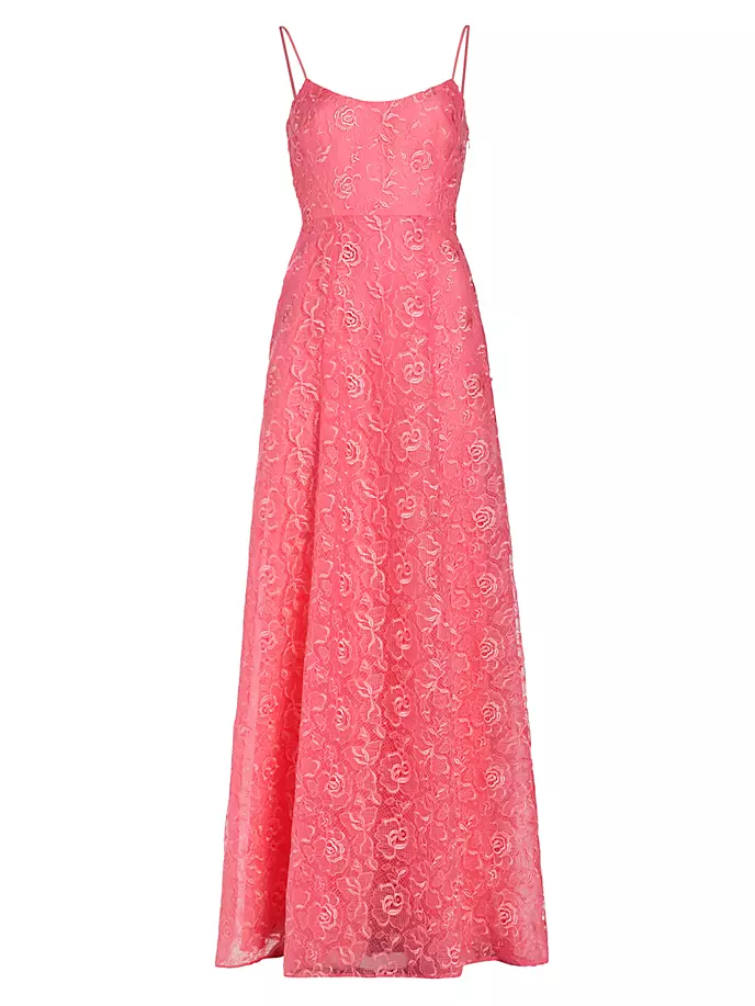 Кружевное платье с цветочным принтом Linda Ml Monique Lhuillier, цвет petal pink pink edp 100 ml kadın parfümü