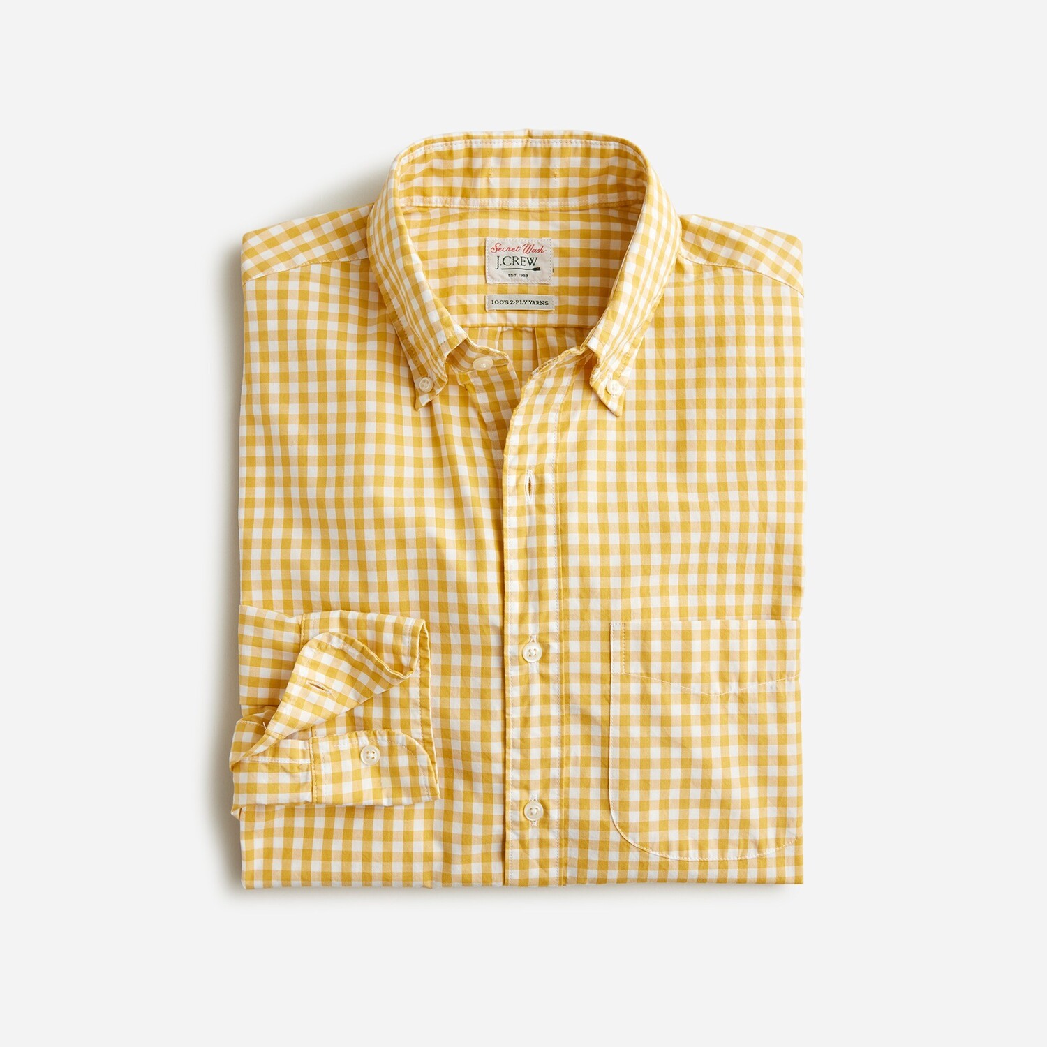 

Рубашка из тонкого хлопкового поплина с секретной стиркой J.Crew, белый