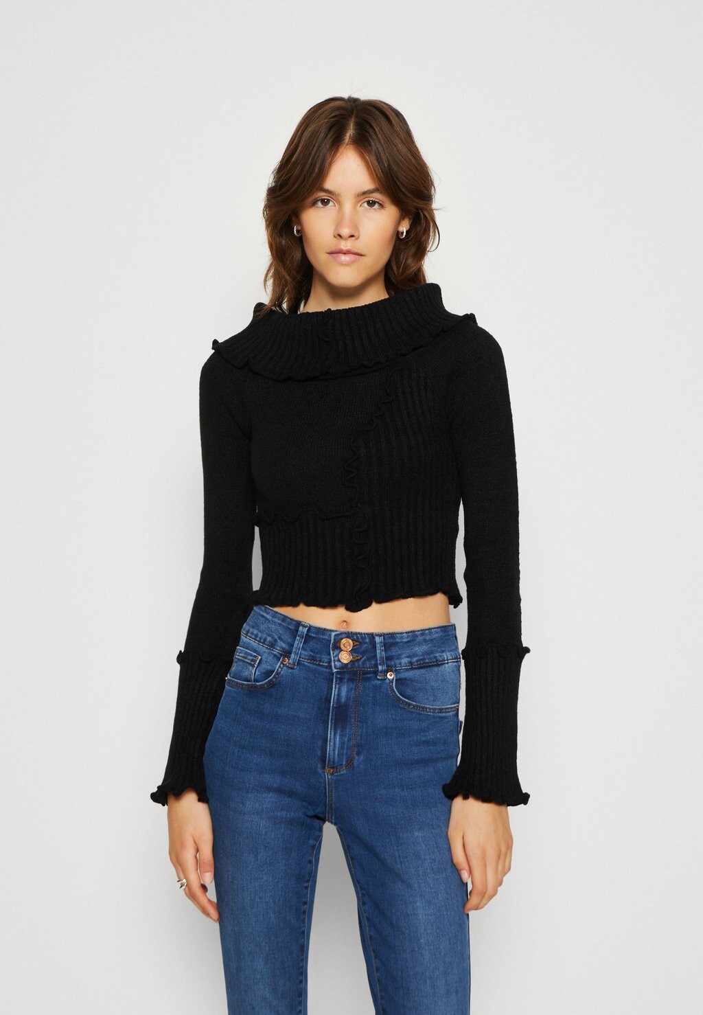 

Свитер FOLD DOWN BARDOT BDG Urban Outfitters, черный