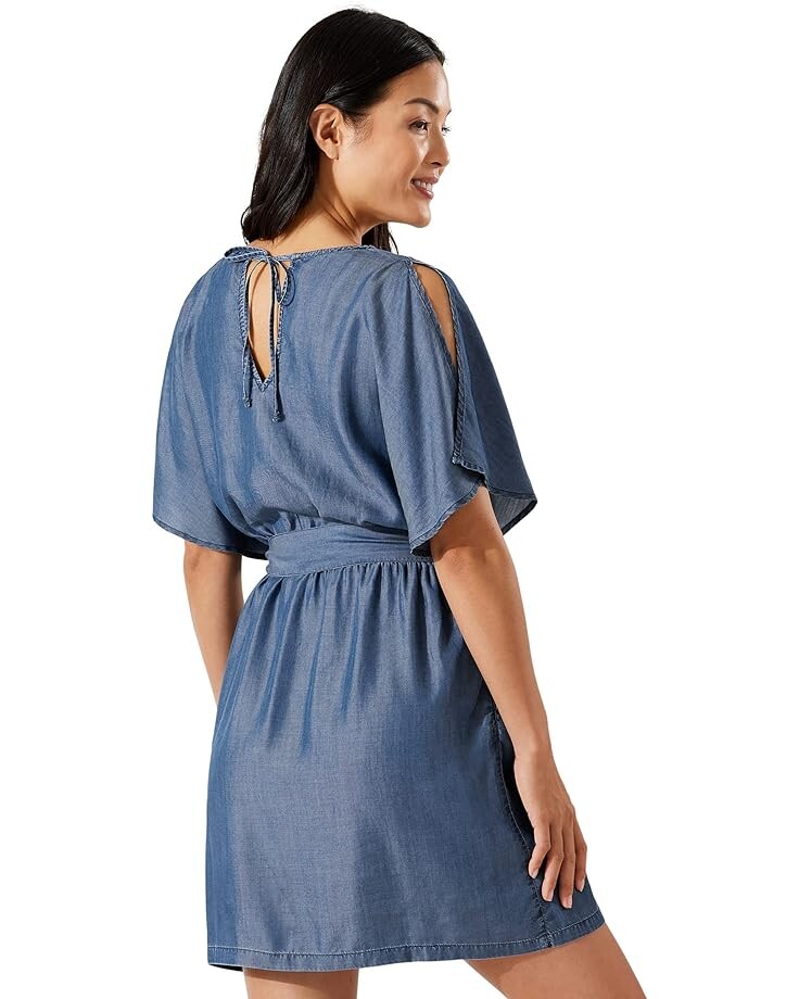 

Платье Tommy Bahama Chambray Split Shoulder Dress, цвет Chambray