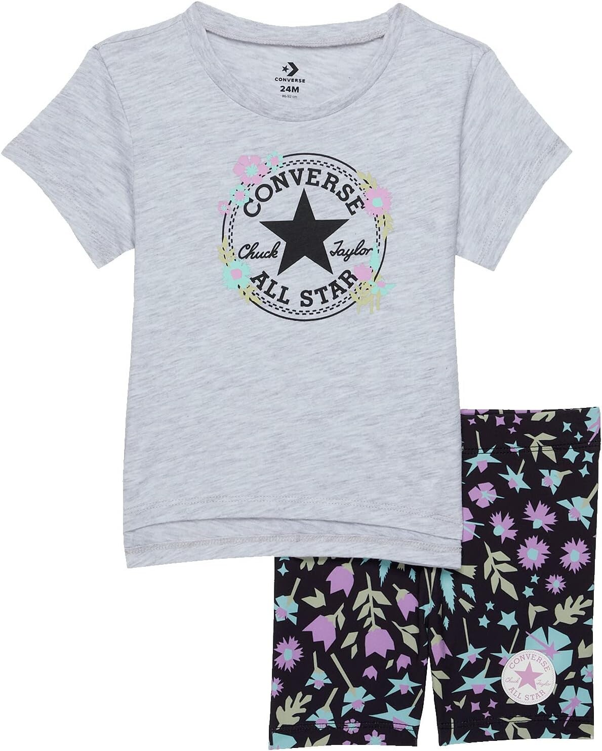 

Детский набор Converse Elongated Tee & Biker Set, черный