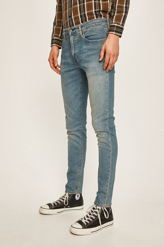 Джинсы Levi's, синий мужские джинсы рваные узкие однотонные винтажные зауженные