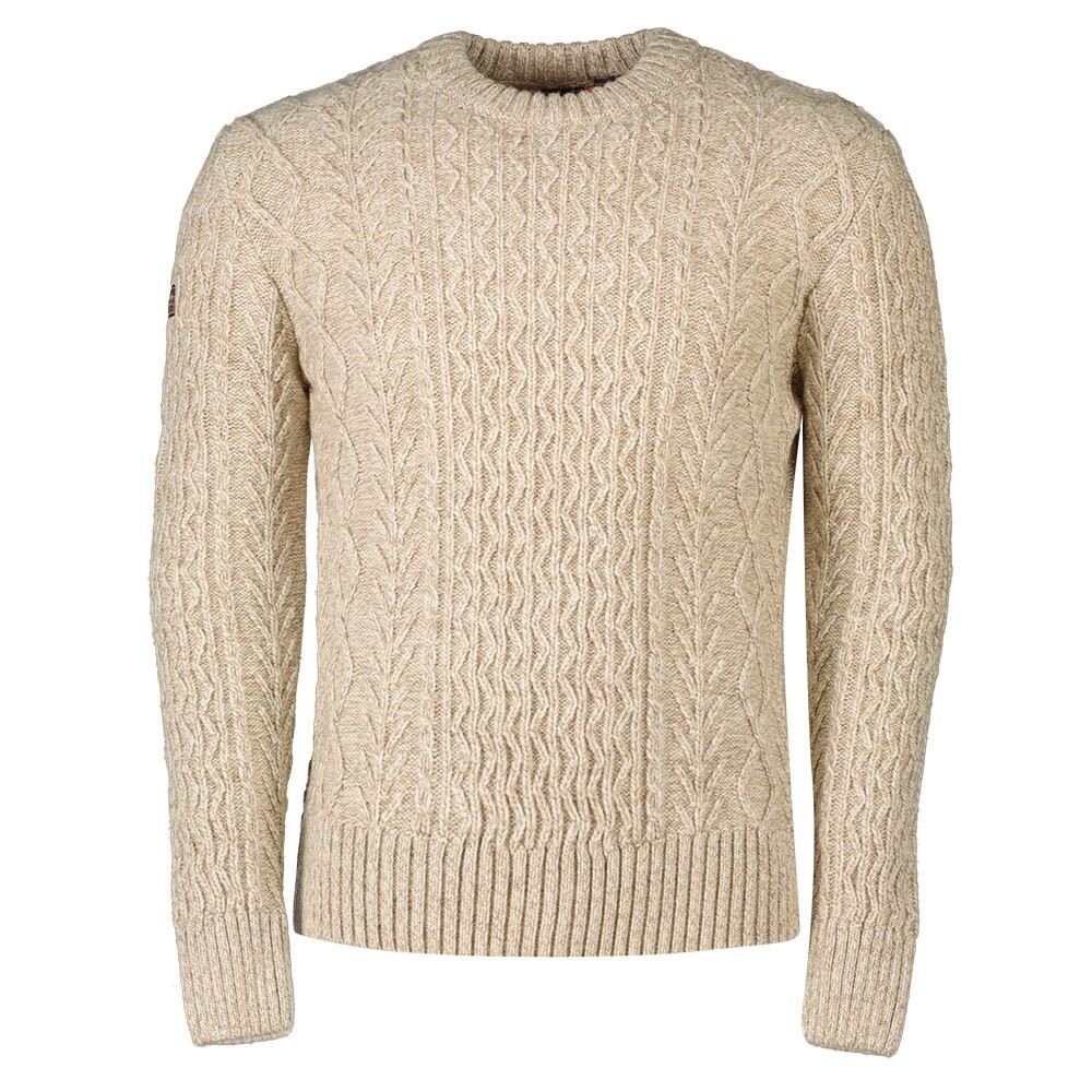 

Свитер Superdry Jacob Cable Crew, бежевый