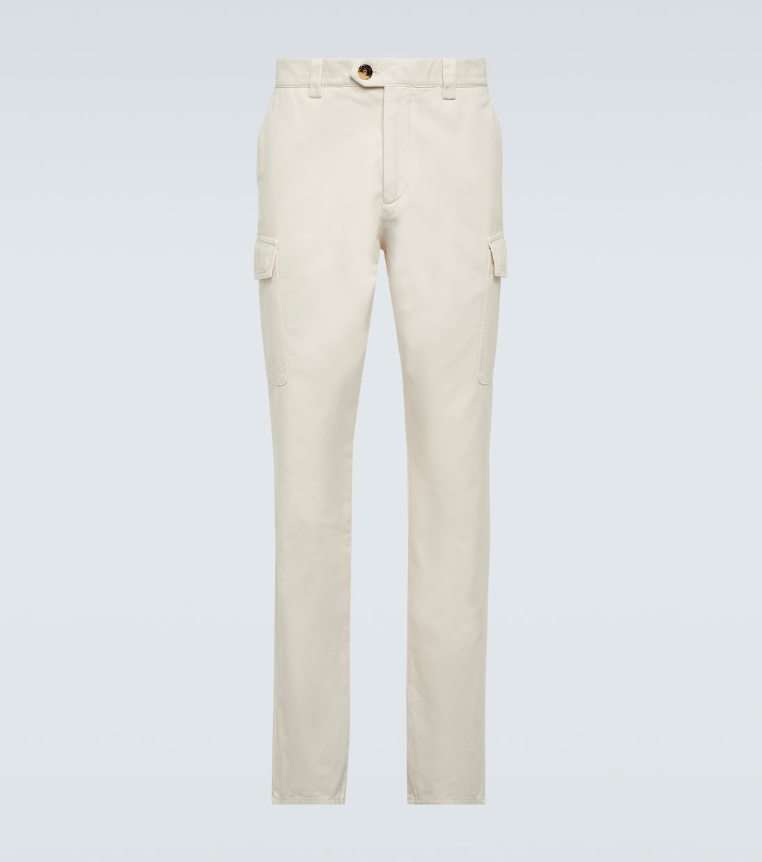 Хлопковые брюки чинос Brunello Cucinelli, белый