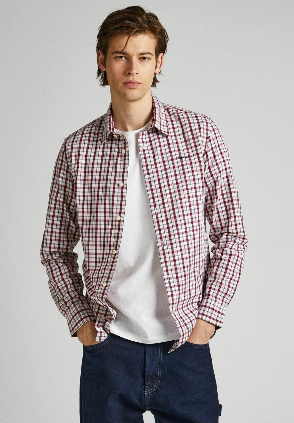 

Рубашка Cunningham Pepe Jeans, красный