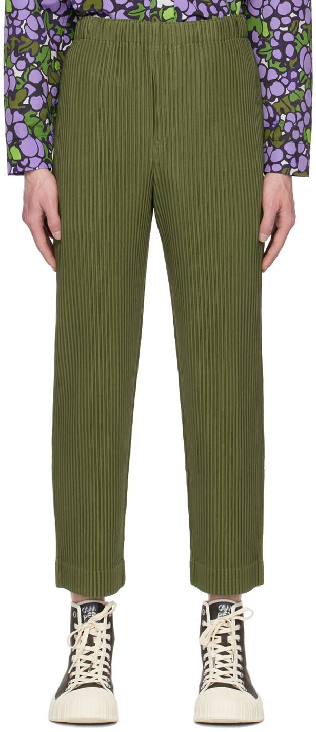 

Брюки цвета хаки Monthly Color March HOMME PLISSe ISSEY MIYAKE