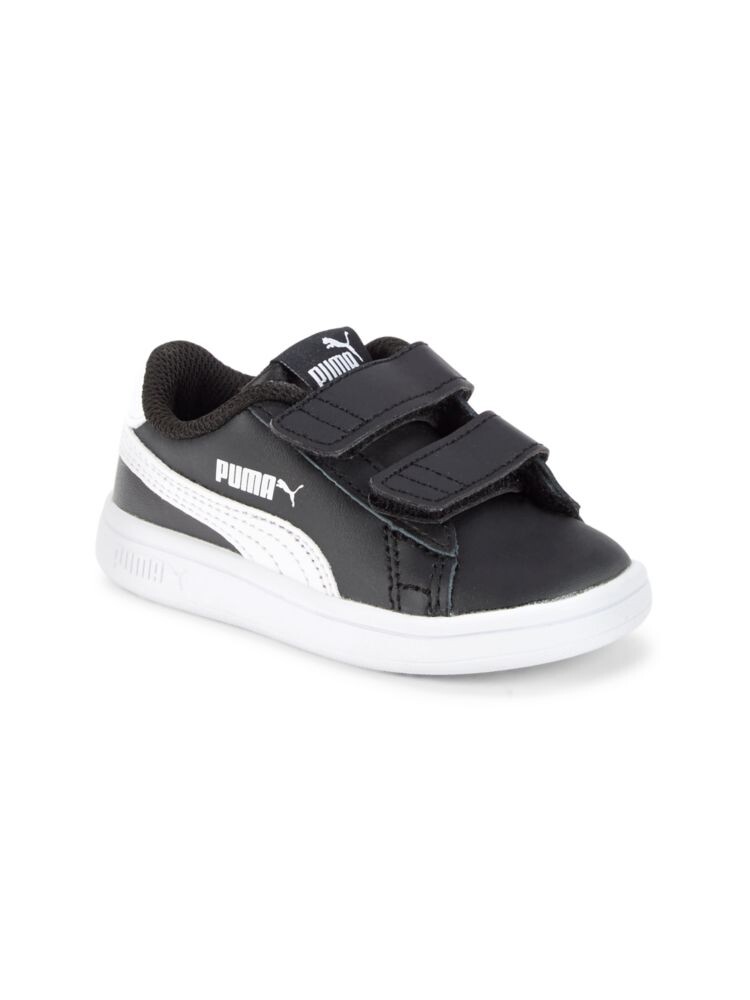 

Кожаные кроссовки Smash V2 для маленьких девочек и маленьких девочек Puma, черный