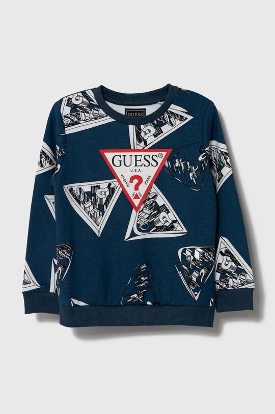 

Детская хлопковая толстовка Guess, синий