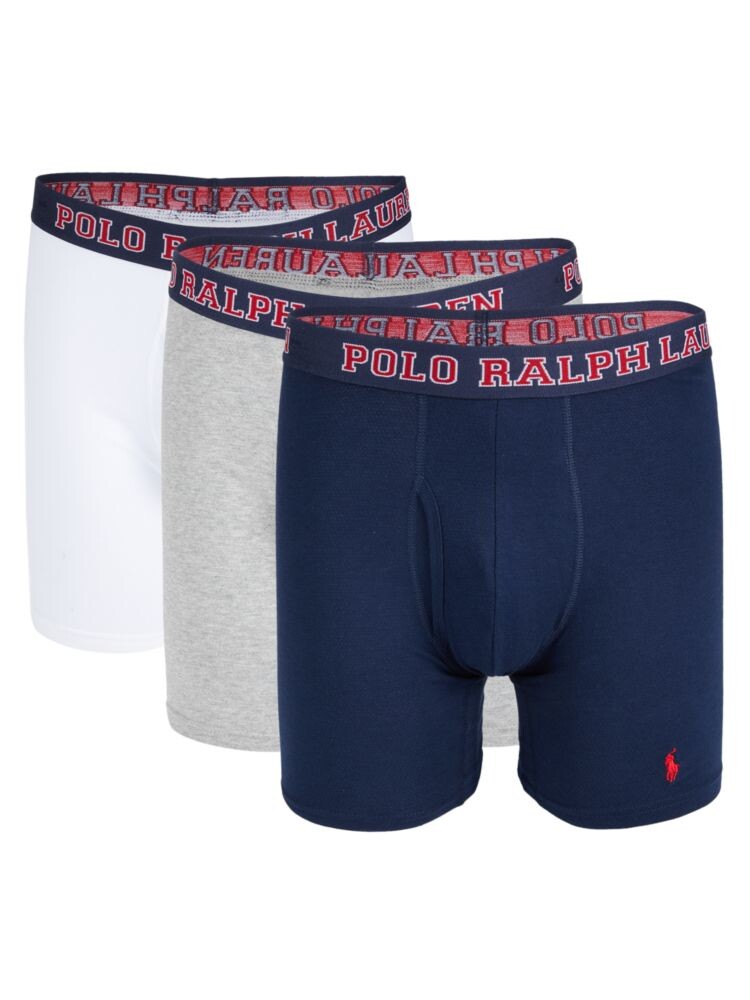 

Комплект из 3 трусов-боксеров с контрастным логотипом Polo Ralph Lauren, цвет Cruise Navy