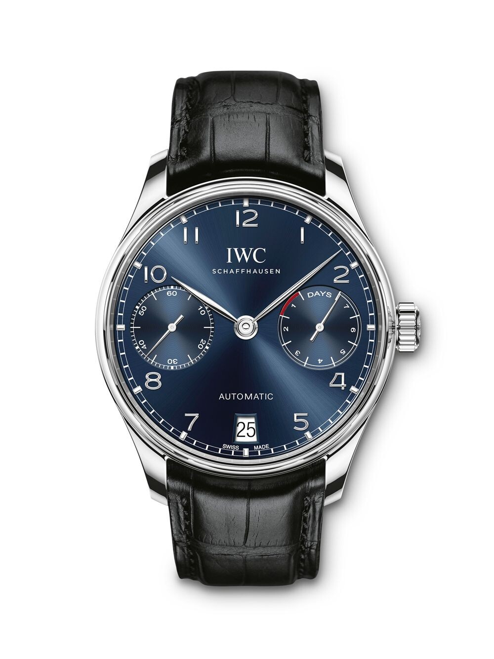 

Часы Portugieser из нержавеющей стали и ремешка из кожи аллигатора IWC Schaffhausen