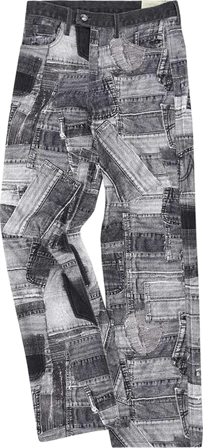 

Джинсы Andersson Bell BRNO Patchwork Printed Wide 'Black', черный