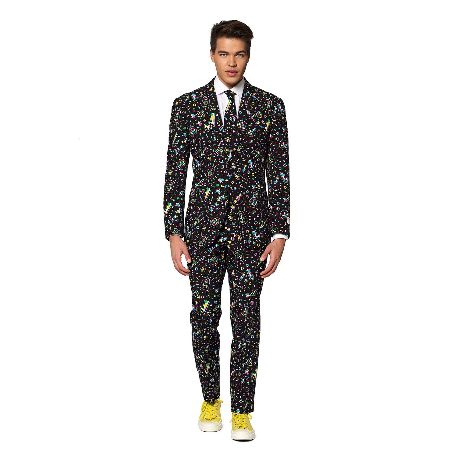 

Мужской костюм с галстуком OppoSuits Slim Fit Disco Dude, черный