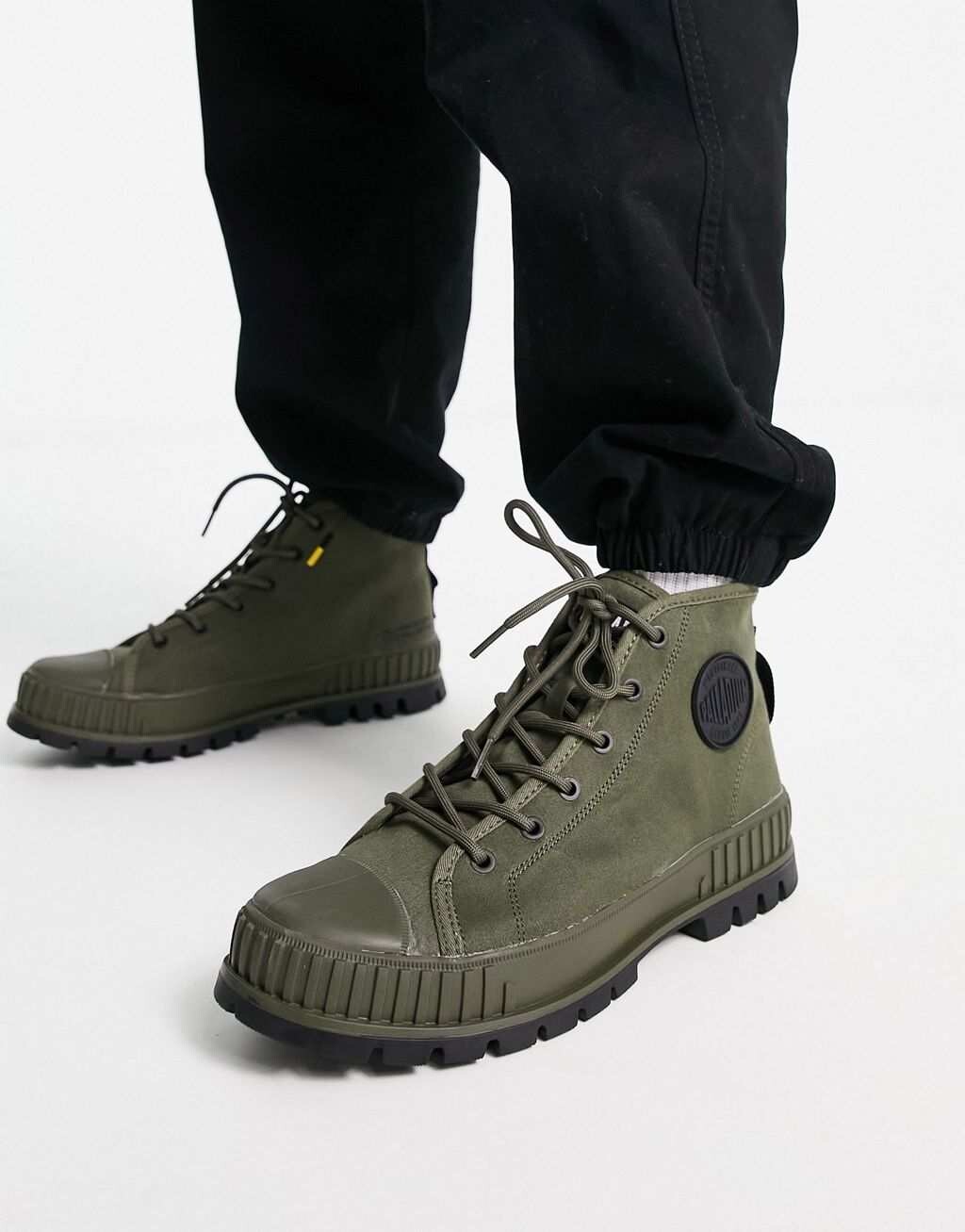 

Оливковые ботинки Palladium Pallashock Supply