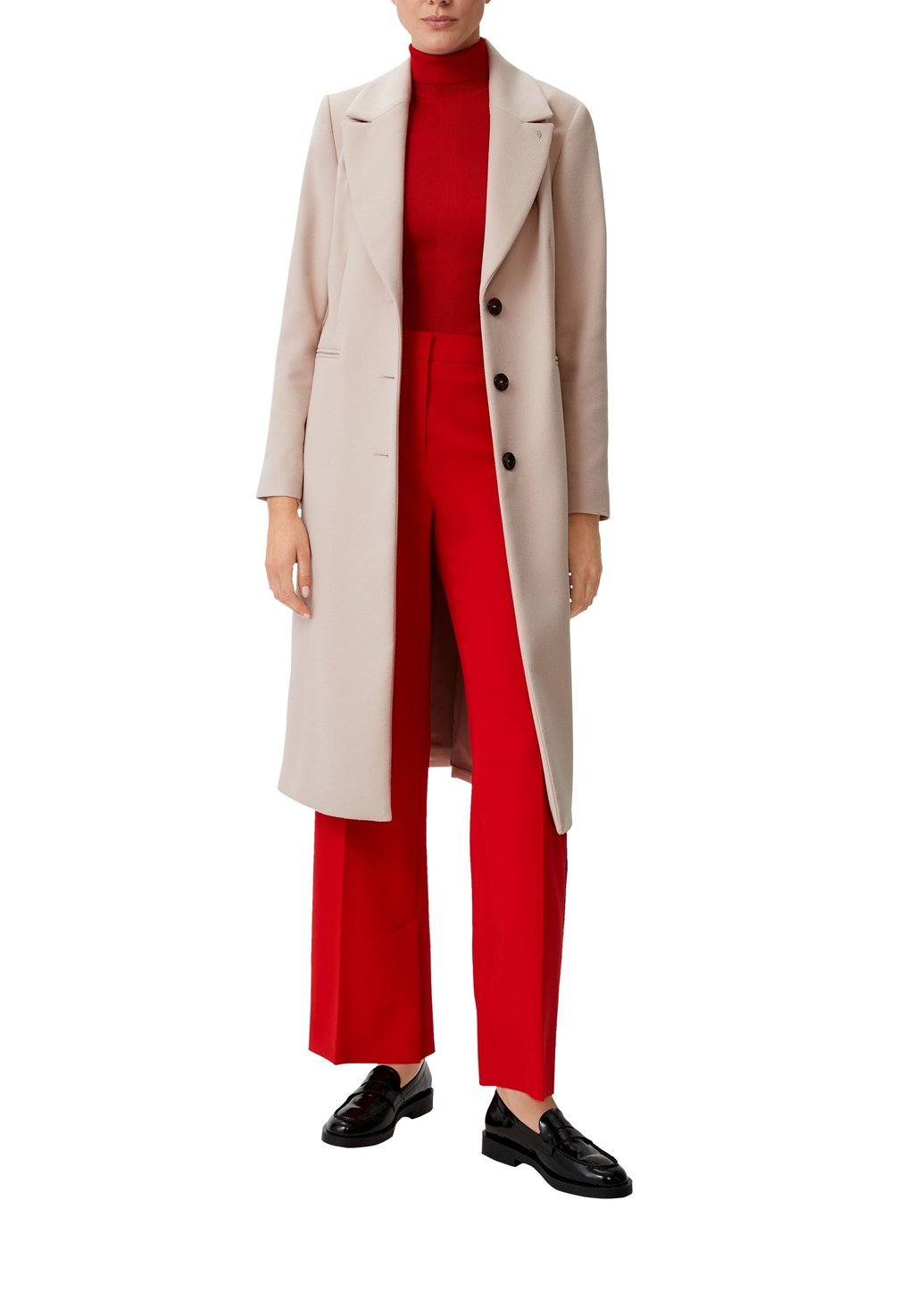 Классическое пальто comma, бежевый классическое пальто mantel comma цвет schwarz