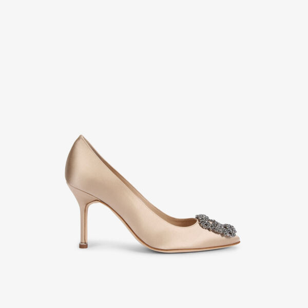 

Атласные корты Hangisi 90, украшенные кристаллами Manolo Blahnik, красный