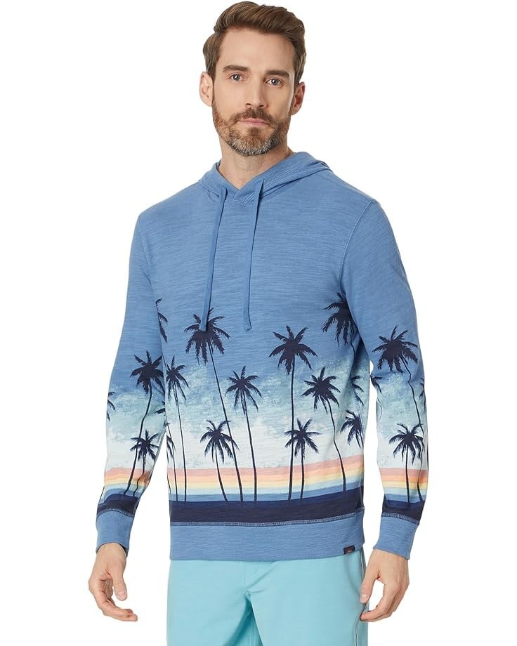 Худи Faherty Sunwashed Slub, цвет Palm Rainbow Ombre