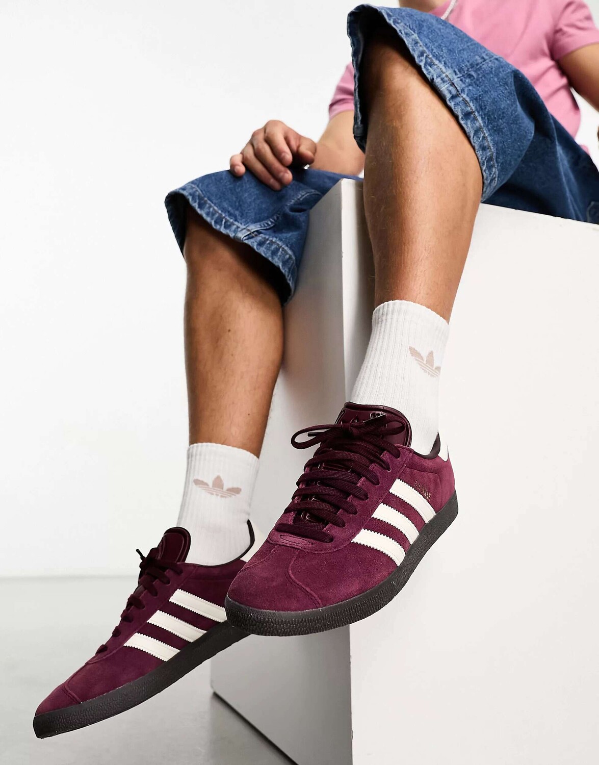 

Кроссовки adidas Originals Gazelle темно-бордового/белого мела, Белый