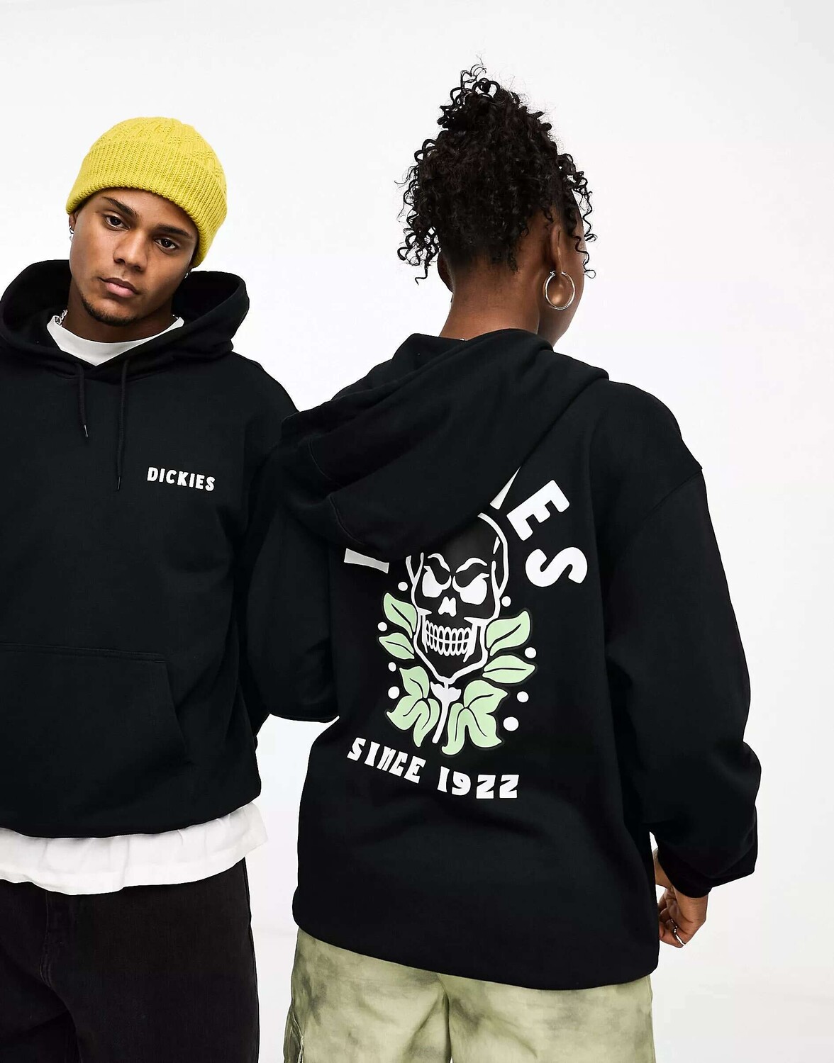 

Черное худи с принтом на спине в виде пещеры и черепа Dickies weyers, Черный