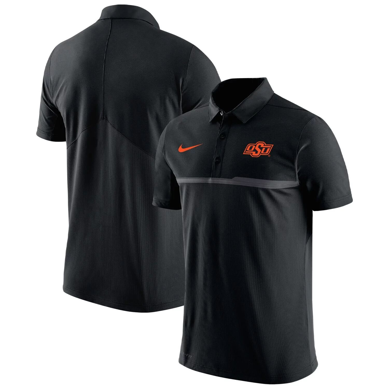 

Мужская черная поло Oklahoma State Cowboys 2023 Coach Performance Nike, Черный