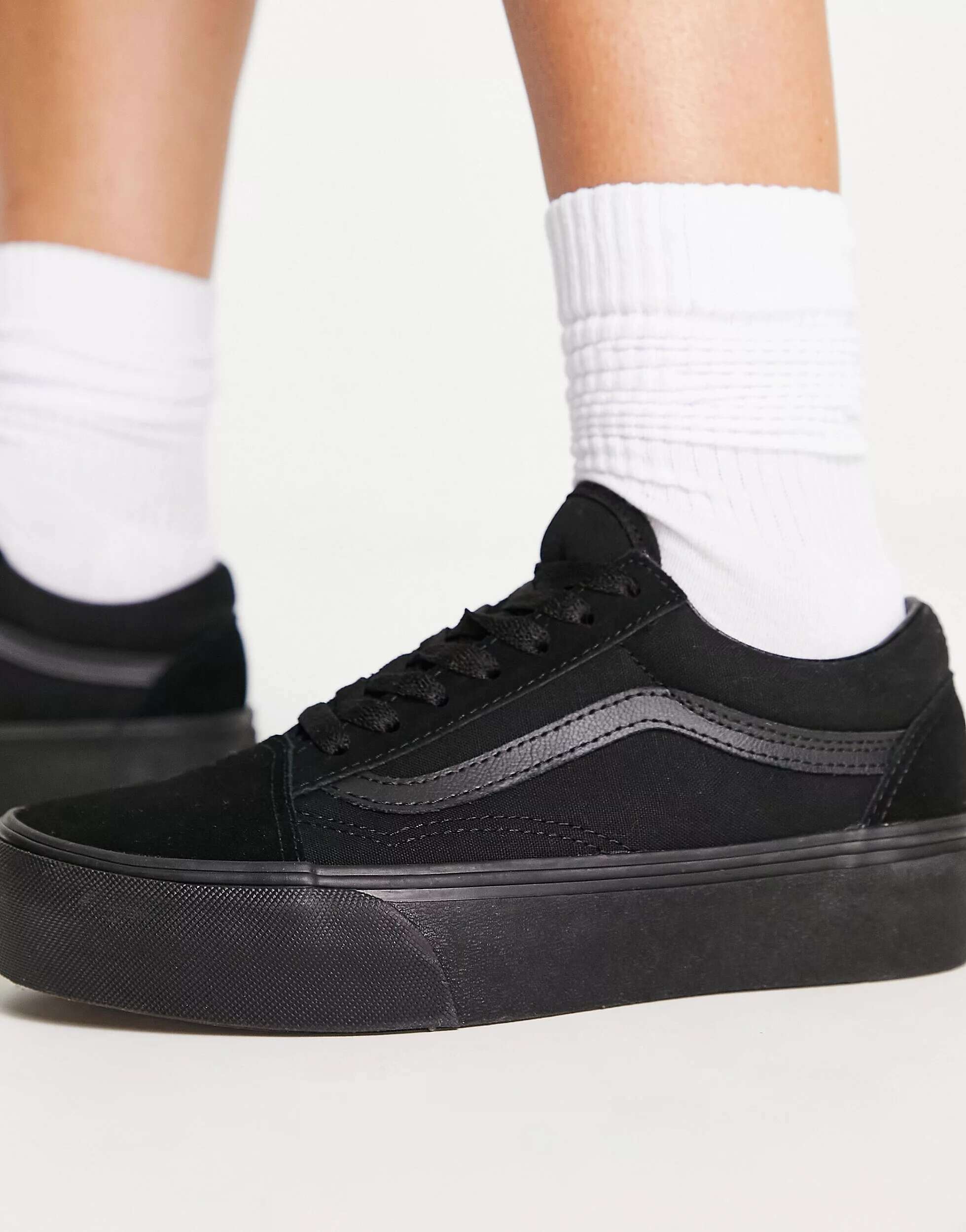 

Кроссовки на платформе Vans Old Skool тройные черные