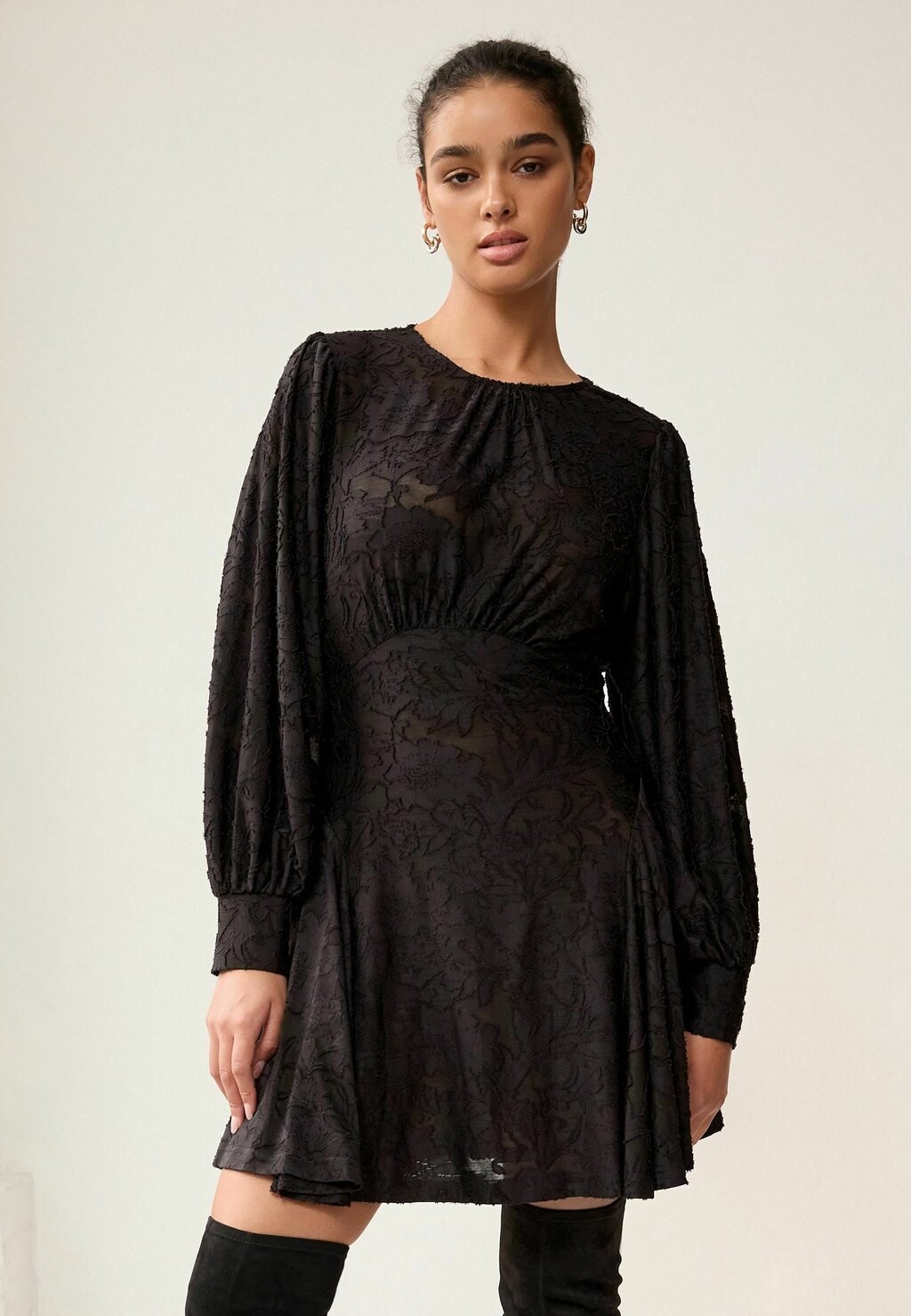 

Повседневное платье LONG SLEEVE Next, цвет black floral texture