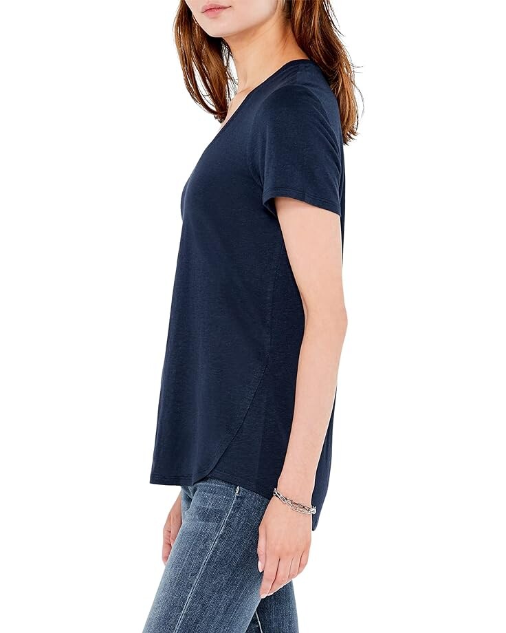 

Футболка NIC+ZOE Short Sleeve Shirt Tail Scoop Tee, цвет Dark Indigo