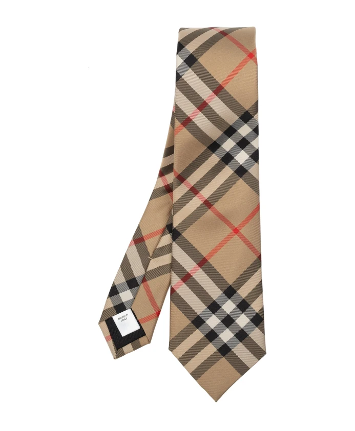 

Шелковый галстук Burberry, бежевый