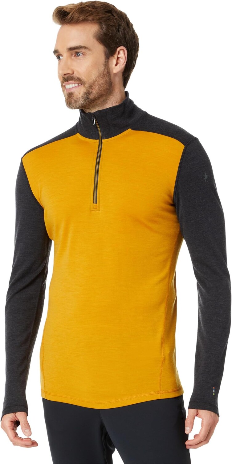 

Свитер Merino 250 Base Layer 1/4 Zip Smartwool, цвет Charcoal/Honey Gold