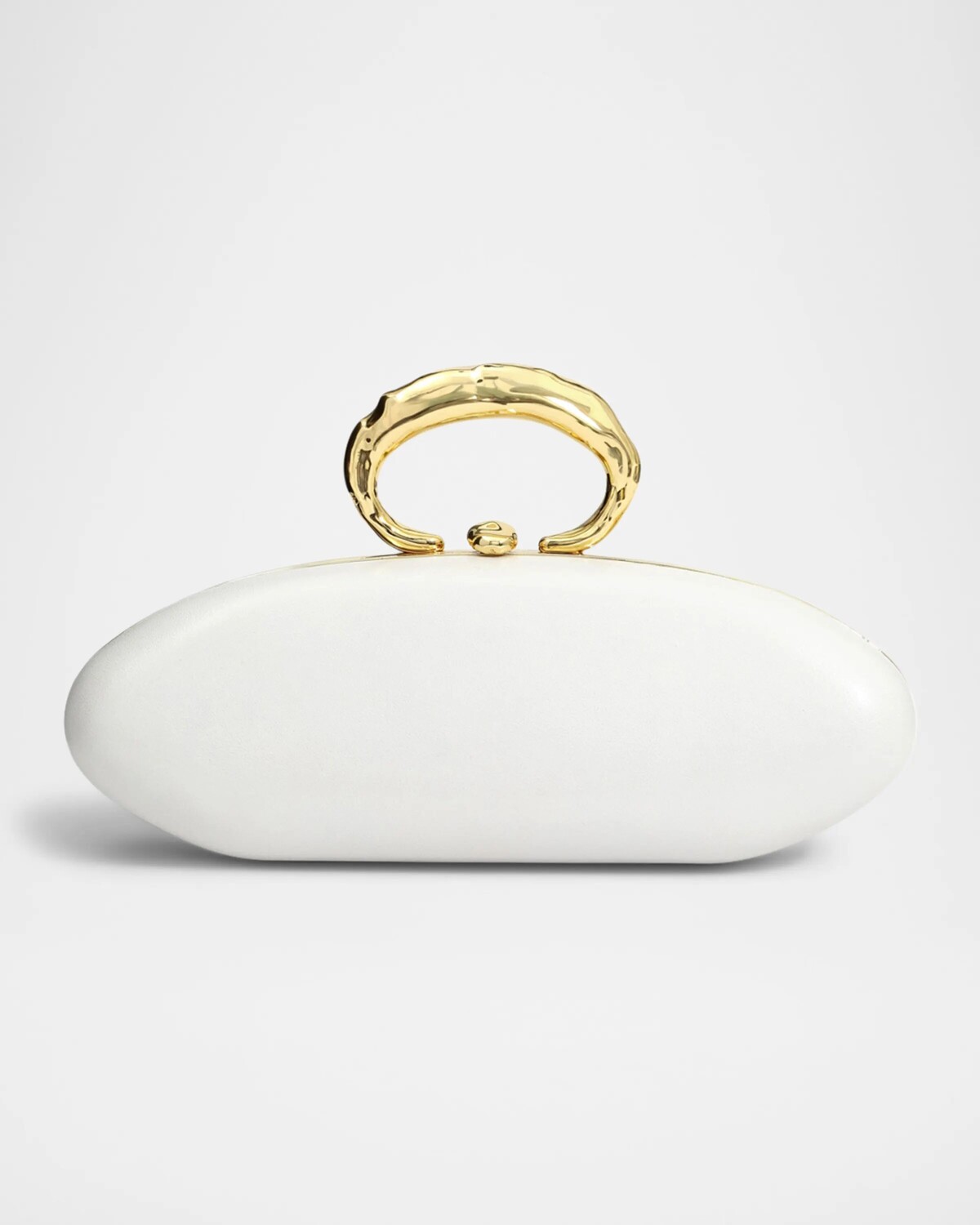 

Кожаный клатч Molten Ring Bullet Alexis Bittar, цвет White Prl