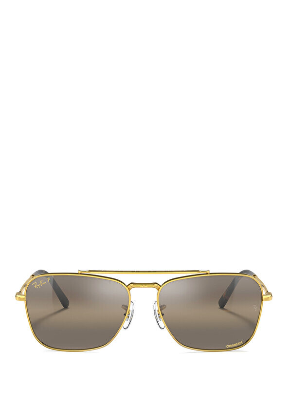 

Золотисто-серые солнцезащитные очки унисекс квадратной формы Ray-Ban