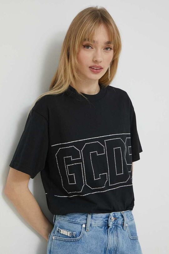 

Хлопковая футболка GCDS, черный