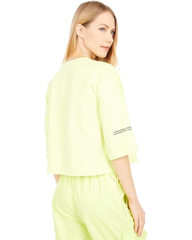 Футболка PUMA Evide Form Stripe Crop Tee, цвет Sunny Lime