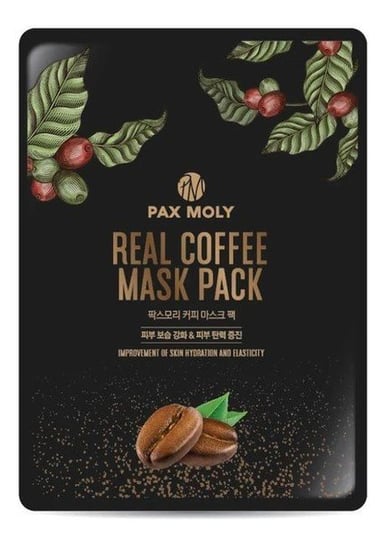 Омолаживающая и осветляющая тканевая маска с экстрактом кофе 25мл Pax Moly