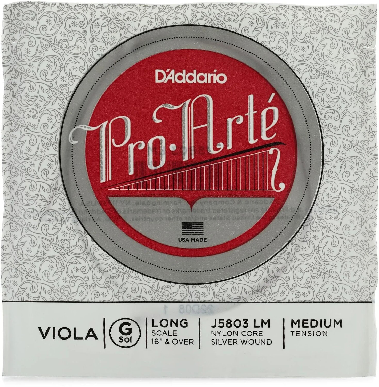 

D'Addario J5803 Pro-Arte Струна G для альта - длинная мензура, среднее натяжение