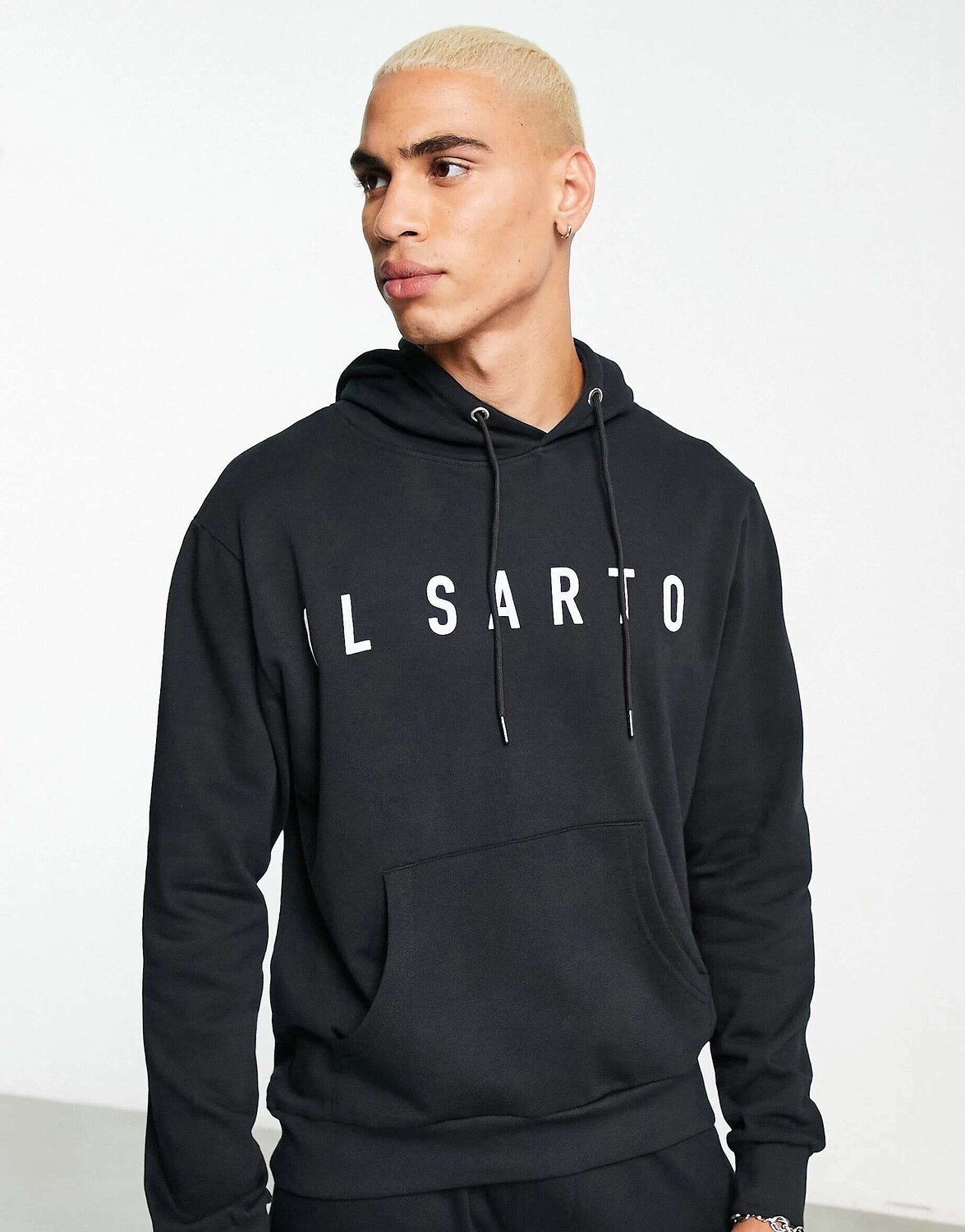 

Черное приталенное худи с логотипом Il Sarto, Черный