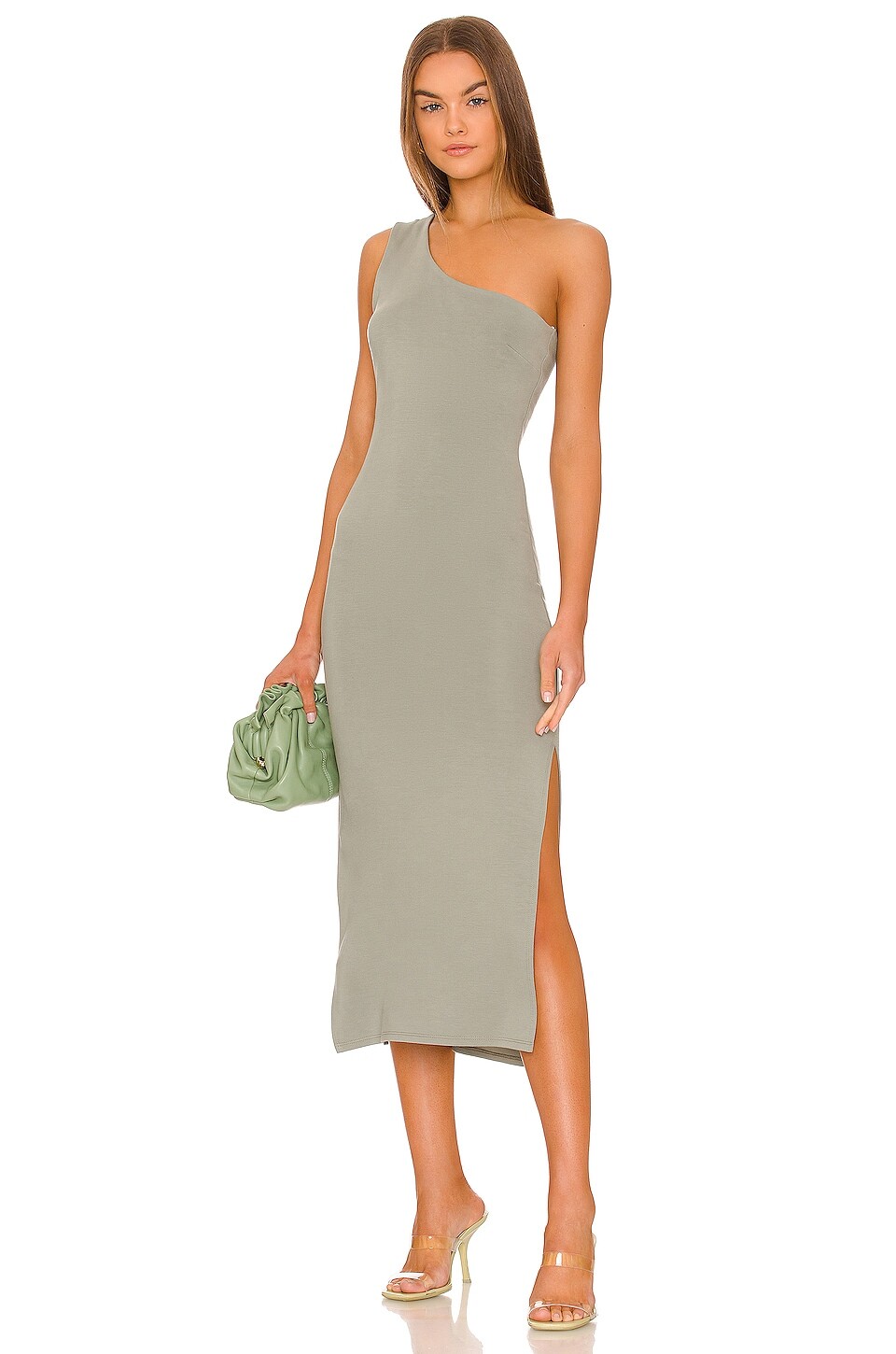 

Платье LBLC The Label Bianca One Shoulder, цвет Jade