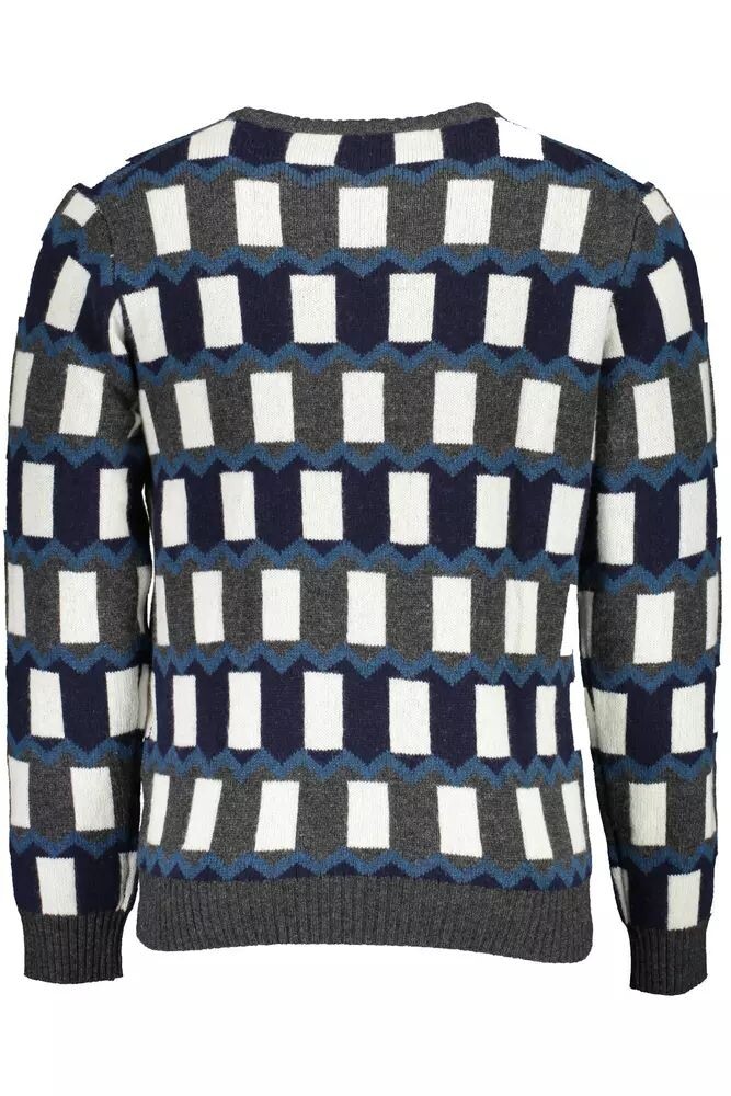 

Gant Elegant с длинными рукавами мужской свитер из смесовой шерсти, синий